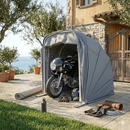 Motobox a Chiocciola Copertura Box in PVC per Moto Scooter - 280x130xh140 cm\/Grigio Maddi