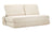 Divano Letto Faster Bianco 150x100x80 cm in Spugna e Poliestere Bianco