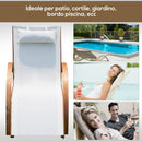 Lettino Prendisole Relax in Legno Crema 