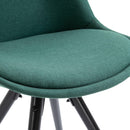 Set 2 Sedie Imbottite 48x56x87 cm in Tessuto  Verdi