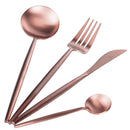 Servizio Set di Posate 24 Pezzi in Acciaio Inox VdE Tivoli 1996 Preciosa Rame