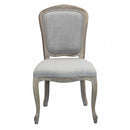 Sedia Romy 52x49x90 h cm in Legno e Tessuto Grigio