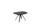 Tavolo Allungabile Kyoto 120 90x120/180x75 cm Top in Ceramica Gambe in Metallo Grigio Scuro