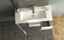 Mobile Bagno Sospeso 80 cm Lavabo e Specchio Tavassi Urano Bianco Lucido