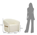Poltrona Minsk 86x82x80 cm in Pino e MDF e Spugna e PU e Metallo      