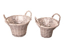 Set 4 Cesti Ø 27 H 24 cm con Manici 