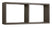 Mensola Rettangolare 2 Scomparti da Parete 70x30x15,5 cm in Fibra di Legno Morgana Rovere Scuro