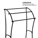 Porta Asciugamani da Bagno in Metallo 61.3x33x87.5 cm Nero 