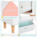 Libreria 4 Ripiani 1 Cassetto 50x30x142 cm  Bianco e Azzurro