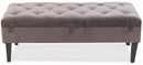 Panca Contenitore 121x51x47 cm in Velluto Soriani Grigio