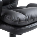Poltrona Direzionale da Ufficio Ergonomica in Similpelle Nero 