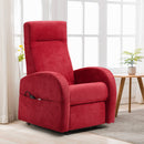 Poltrona Alzapersona Elettrica 2 Motori 74x85x160 cm in Tessuto Rosso
