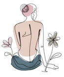 Pannello da Muro Lady W/Flower 80x1,3x90 cm in Ferro Multicolor      