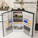Frigorifero Piccolo da 91L Cella Freezer Superiore Argento    
