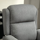Poltrona Relax Reclinabile 150° con Poggiapiedi 77x91x106 cm in Tessuto Effetto Lino Grigio Scuro 