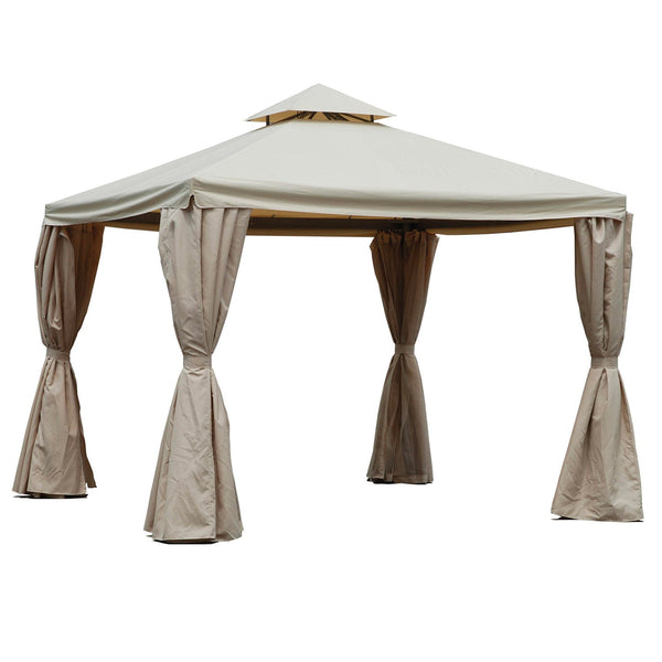 sconto Gazebo da Giardino 3x3m in Alluminio Dallas Lujo Beige
