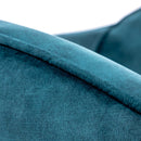 Poltrona 91x78x65 cm in Velluto Ottanio