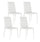 Set 4 Sedie 40x42xH96 cm in Similpelle Cleo Bianco