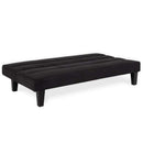 Divano Letto 175x81x76 cm in Microfibra Nero