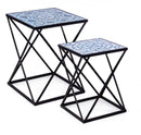 Set 2 Tavolino Neapolis K24 in Metallo