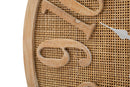 Orologio da Muro Boho Ø 60x4,5 cm in Rattan