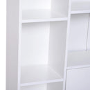 Mobiletto Libreria con Piedini in Legno di Pino Bianco 80x23.5x118 cm 