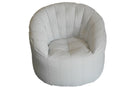 Poltrona Pouf Tortuga in Similpelle Bianca Avalli      