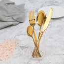 Servizio Set di Posate 24 Pezzi in Acciaio Inox VdE Tivoli 1996 Cut Oro