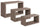 Set 3 Mensole da Parete Rettangolare in Fibra di Legno Trittico Marrone Talpa