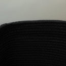 Cesto Portabiancheria Pieghevole con Manici 36L Ø38x45 cm in Cotone Naturale Nero 