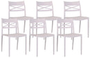 Set 6 Sedie 81x46x52 cm in Polipropilene Bianco