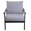 Set Salotto da Giardino Divano 2 Poltrone e Tavolino in Alluminio Shelton Antracite