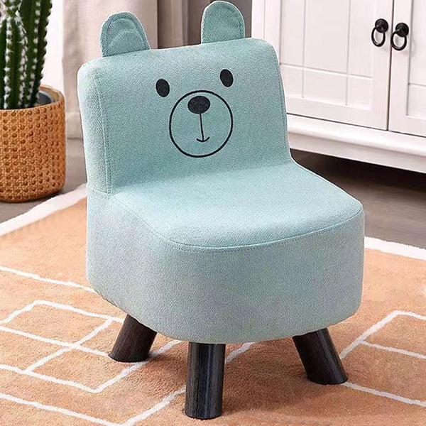 acquista Sedia Poltrona per Bambini 30x30x45 cm Design Orsetto Morbido Celeste
