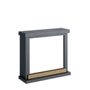 Camino Elettrico da Pavimento 75x67,8x24,5 cm Effetto Fiamma 1500W Sined Sorano Grigio Scuro
