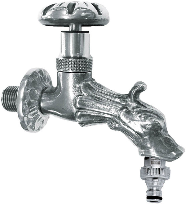 sconto Rubinetto per Fontana da Giardino in Ottone Cromato con Attacco Rapido Morelli Neoclassico