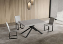 Tavolo Allungabile 140/224x80Cm Niket Cashmere Gambe Antracite      