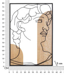 Pannello da Muro David 55x2x80 cm in MDF Multicolor      