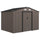 Casetta Box da Giardino Porta Attrezzi 277x195x192 cm con Porte Scorrevoli in Acciaio Marrone