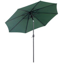 Ombrellone da Giardino Ø3 m Palo Ø38 mm in Metallo Verde