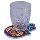 Set 4 Sottobicchieri 10x10 cm  in Ceramica VdE Tivoli 1996 Fatima