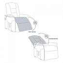 Poltrona Alzapersona Elettrica 2 Motori 80x86x107 cm in Tessuto Nero