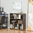 Libreria 3 Ripiani 8 Vani 97,5x30x100 cm in MDF Marrone Rustico