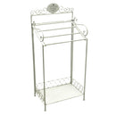 Portasciugamani a Stelo in Metallo da Appoggio 47x31H98,5cm Paris Bianco