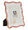 Cornice Elizabeth Rossa 22,7x1,3x27,6 cm in Zinco e Vetro Rosso e Oro