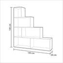 Libreria di Design 145x29x145 cm Scaffale in Legno Rovere