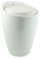 Pouf Sgabello Contenitore Ø37x45,5 cm in ABS Soriani Bianco