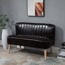 Divano 2 Posti 117x56,5x77 cm in Similpelle Marrone Scuro