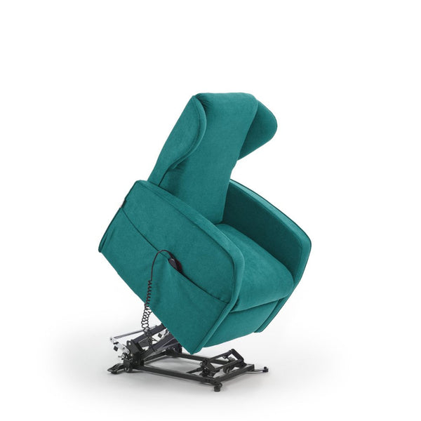 Poltrona Alzapersona Elettrica 2 Motori 73x101x86 cm Adele in Microfibra Dispositivo Medico 1 Turchese online