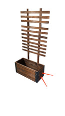 Fioriera con Traliccio per Rampicanti e Rotelle 65x31x147 cm in Legno di Abete Marrone Seconda Scelta