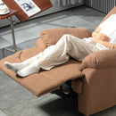 Poltrona Relax Reclinazione Manuale con Poggiapiedi 93x88x102 cm Marrone Scuro 